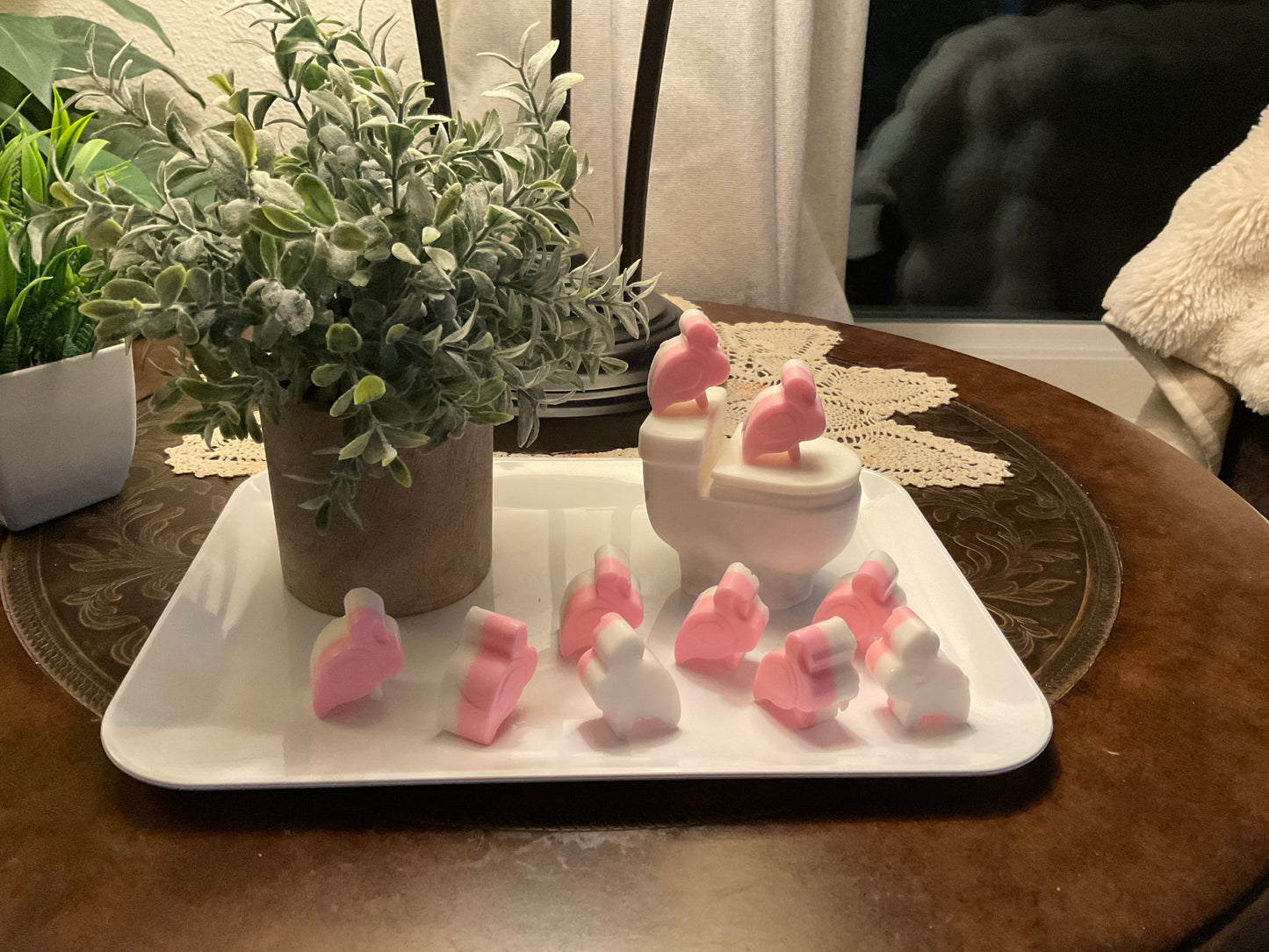 Flamingo Soap Set – Goat Milk Guest Bathroom Soap (Coastal Beach Novelty Gift)