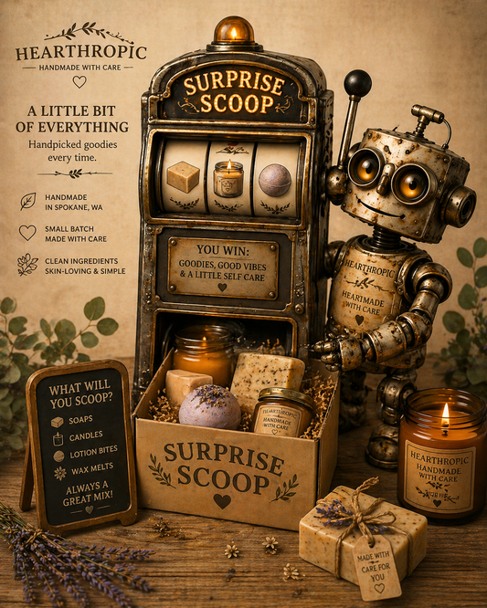 Spokane WA Gift Box – Surprise Bath & Body Scoop (Handmade Soap, Candles & Lotion)