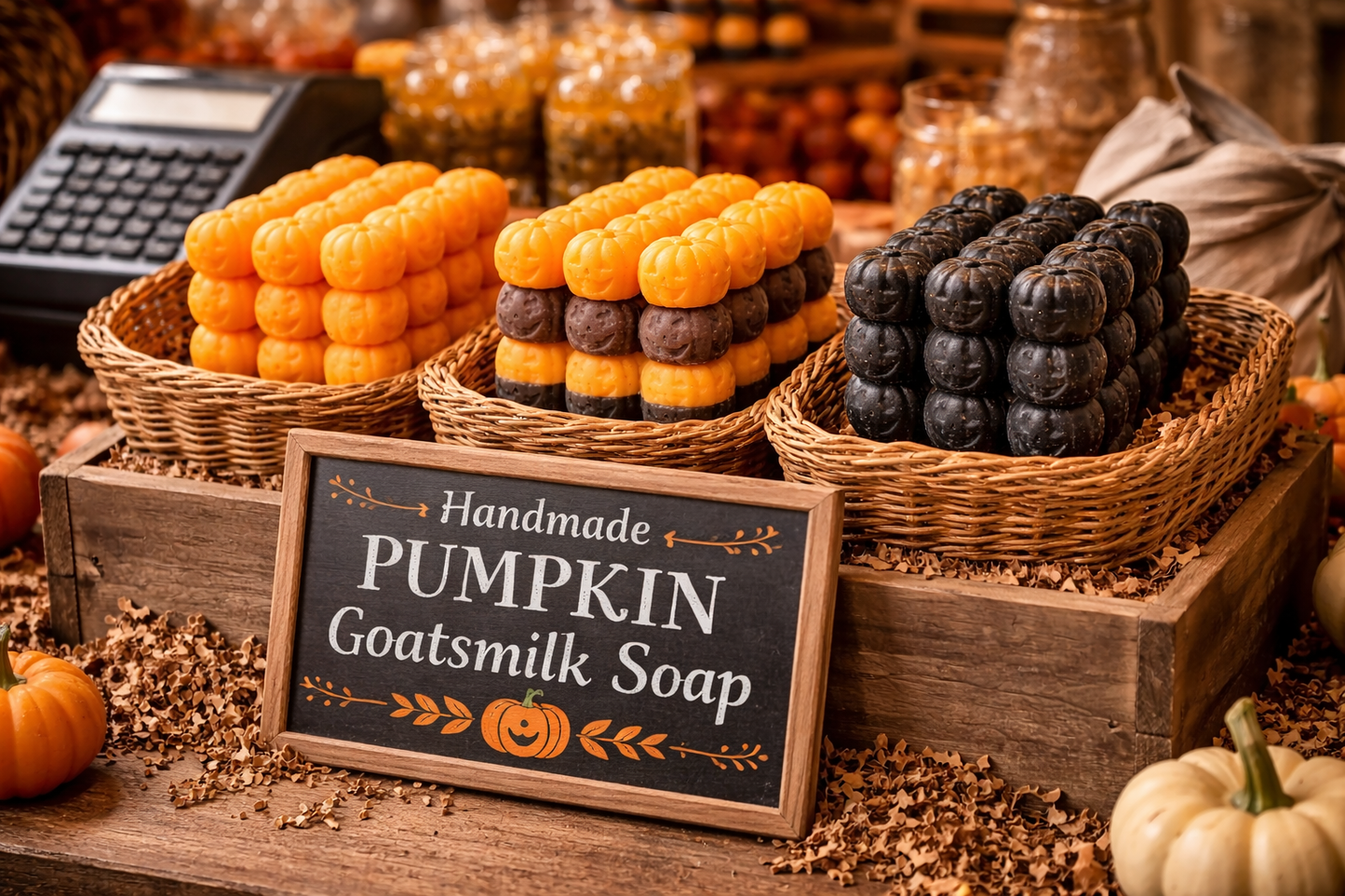 Pumpkin Goat Milk Soap – Handmade Fall Bar (Seasonal Novelty, Rotating Harvest Colors)
