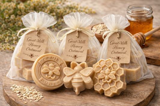 Bee Collection – Goat Milk Honey Oatmeal Soap Trio