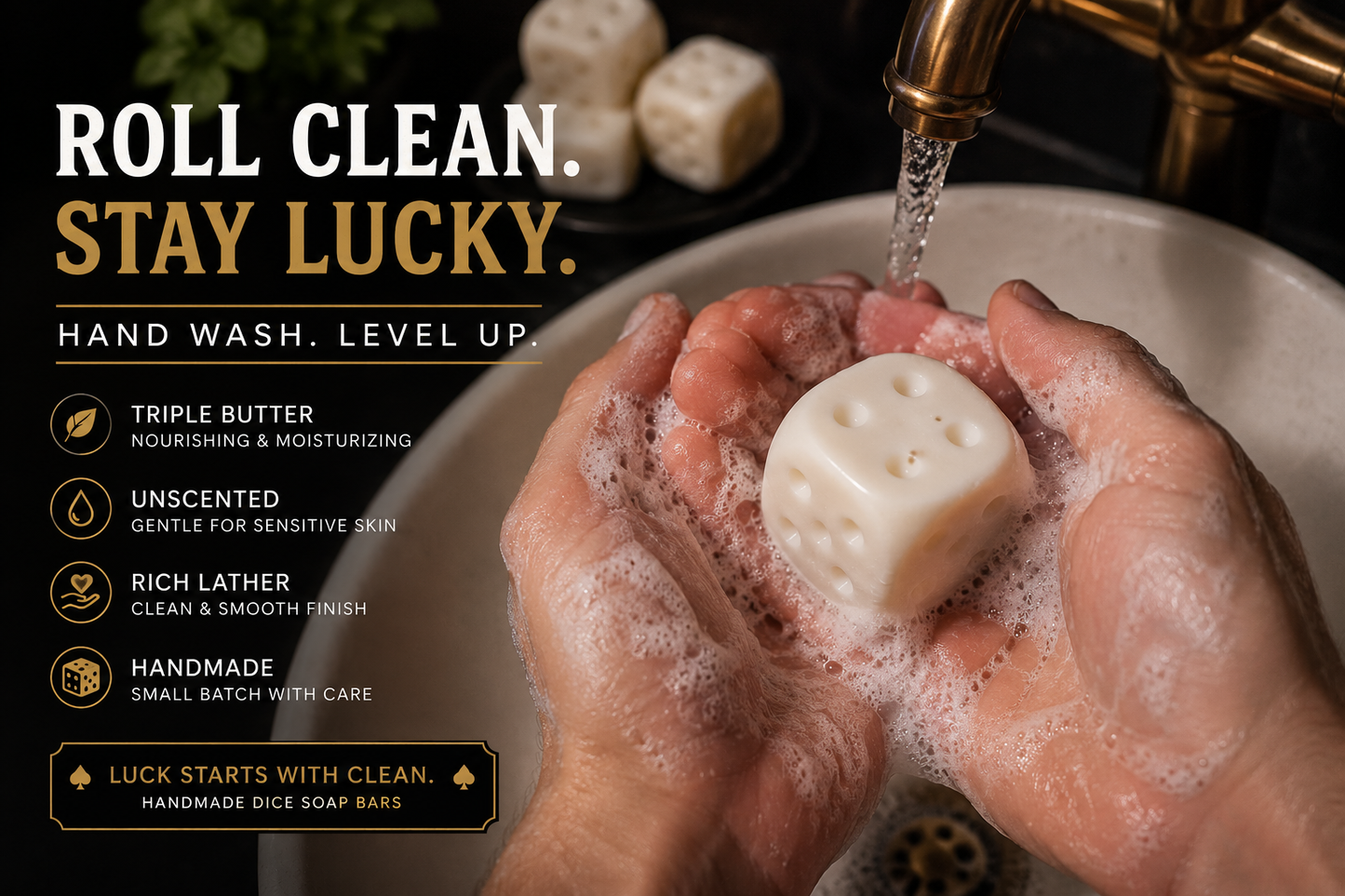 Lucky Roll Dice Soap | Novelty Handmade Soap Gift