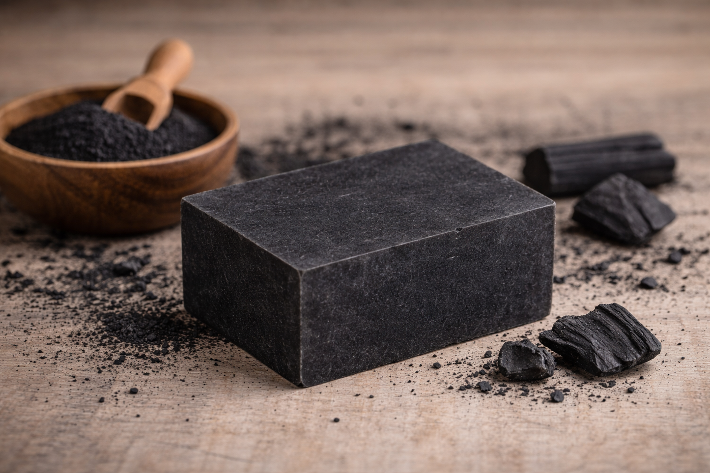 Charcoal Tallow Soap Bar – Unscented Deep-Cleansing Handmade Bar (Sensitive Skin)