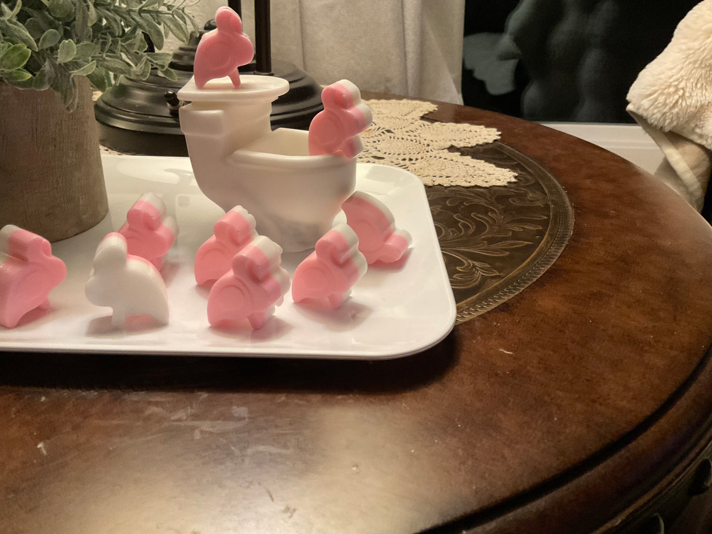 Flamingo Soap Set – Goat Milk Guest Bathroom Soap (Coastal Beach Novelty Gift)