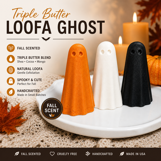 Loofah Ghost Soap | Triple Butter Fall Exfoliating Bar