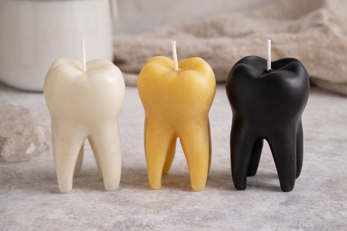 Hand-Poured Tooth Candle | Unique Dental Gift for Dentists, Hygienists & Dental Students