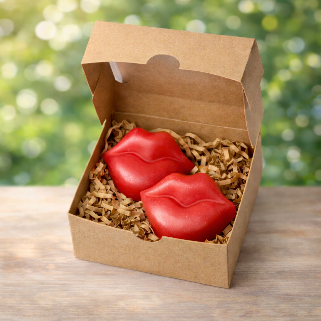 Watermelon Lip Soap Set – Lip-Shaped Handmade Soap Bars (Set of 2, Novelty Gift)