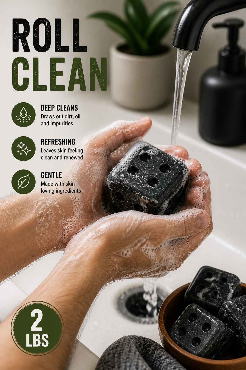 Game Night Dice Soap – Charcoal Set for Dirty Hands | Handmade in Washington