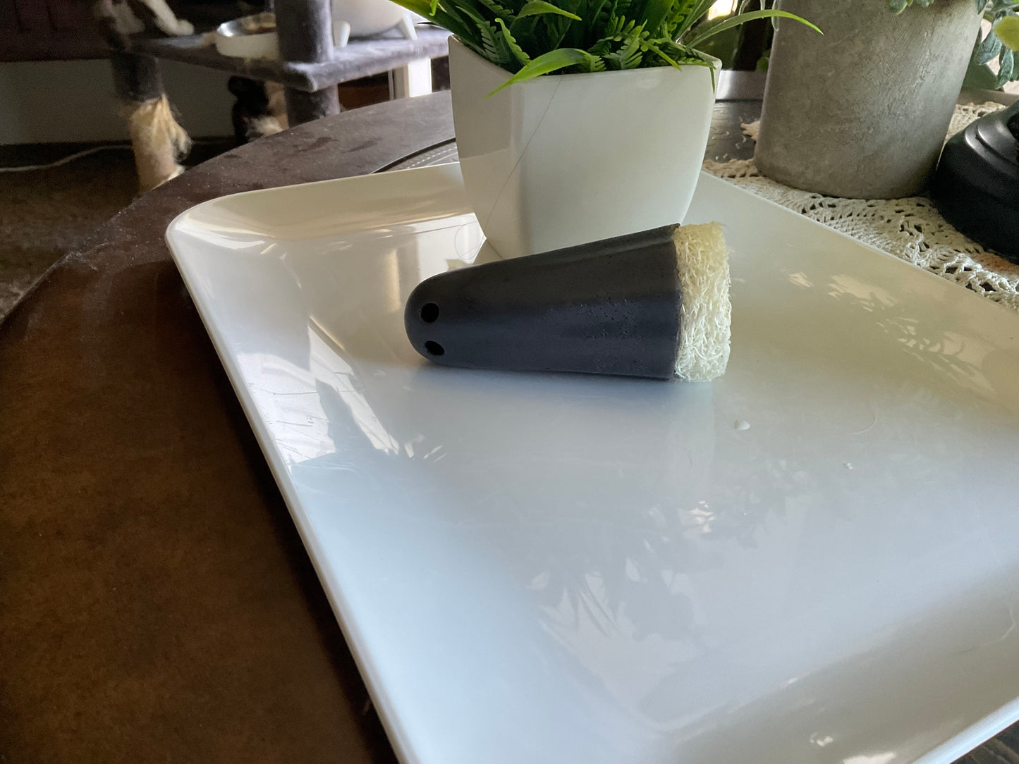 Dirty Ghost – Charcoal Loofah Scrub Soap | Deep Clean Exfoliating Bar | Handmade in Washington
