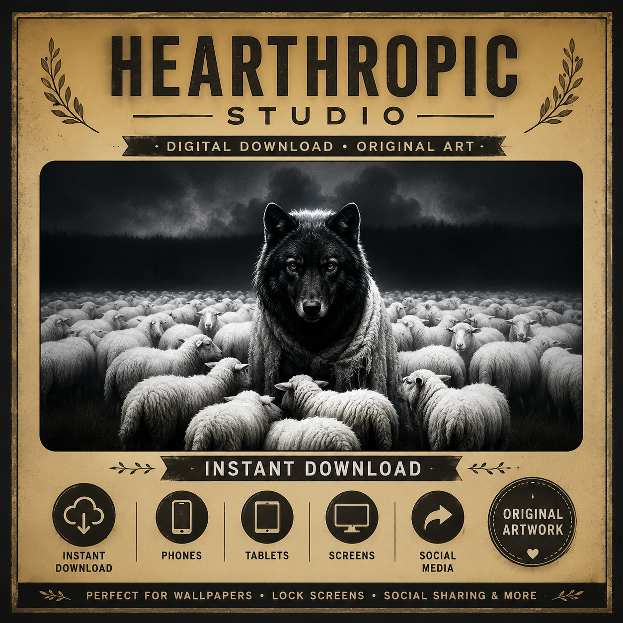 Wolf in Sheep's Clothing – Printable Wall Art (Free Digital Download)