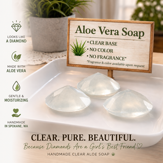 Clear Aloe Diamond Soap – Because Diamonds Are a Girl’s Best Friend | Spokane WA Handmade