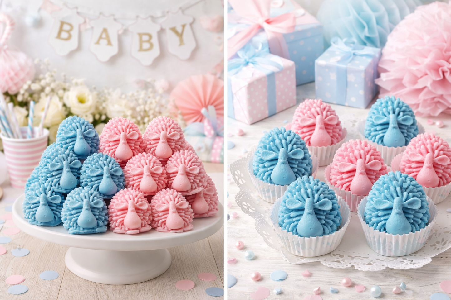 Baby Shower Sheep Favor Set – Handmade Goat Milk Lamb Soap Favors (Pink, Blue or Custom)