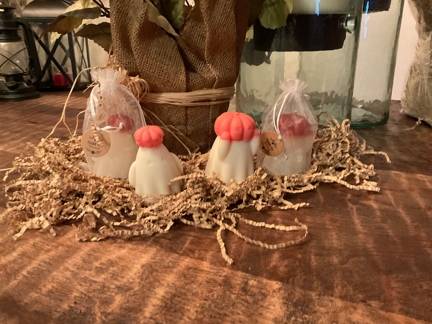 Ghost Goat Milk Soaps – Vanilla Handmade Halloween Bars (Seasonal Novelty Gift)
