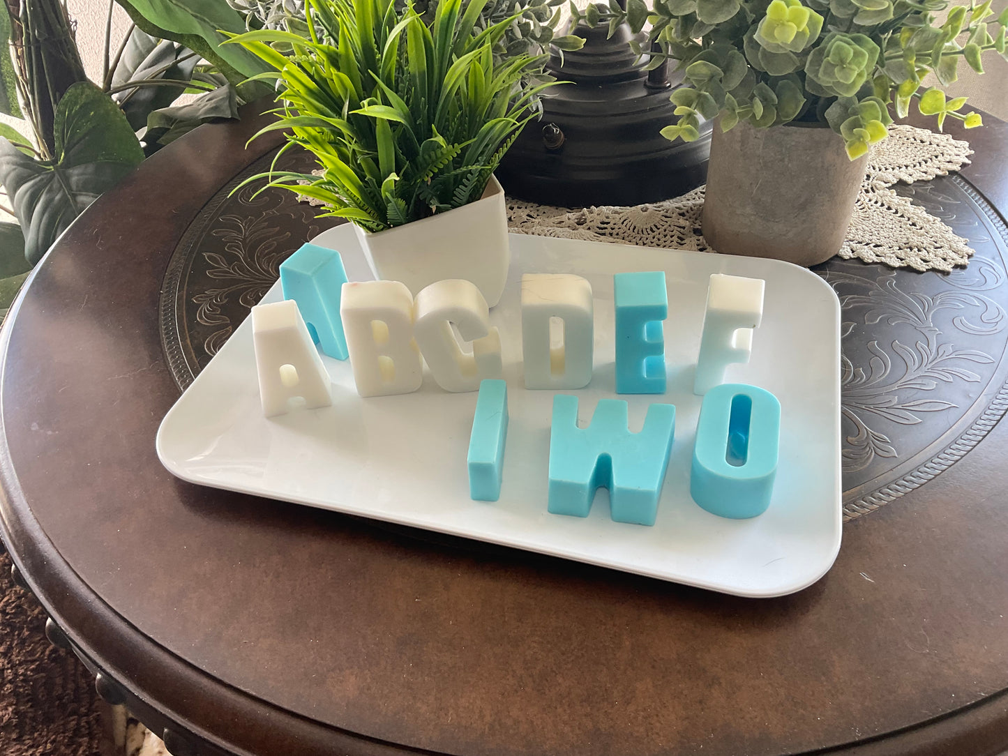 Alphabet Soap Set – Custom Name Triple Butter Letter Bars (Kids' Bath Gift)